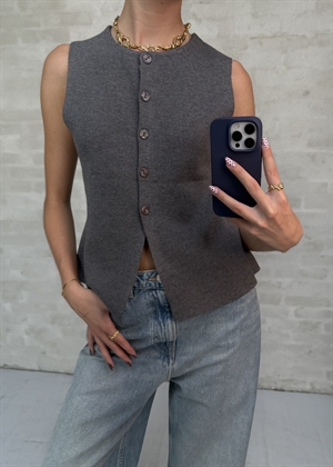 Reynard strik vest Medium Grey Melange Object 